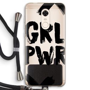 CaseCompany Girl Power #2: Xiaomi Redmi 5 Transparant Hoesje met koord