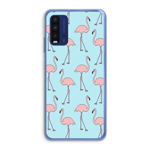 CaseCompany Anything Flamingoes: Xiaomi Redmi 9T Transparant Hoesje