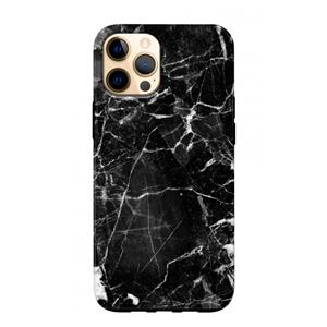 CaseCompany Zwart Marmer 2: iPhone 12 Pro Max Tough Case