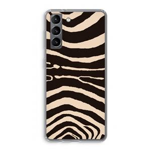 CaseCompany Arizona Zebra: Samsung Galaxy S21 Transparant Hoesje