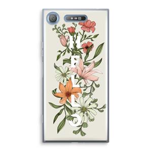 CaseCompany Hello bloemen: Sony Xperia XZ1 Transparant Hoesje