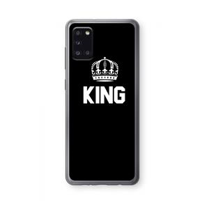 CaseCompany King zwart: Samsung Galaxy A31 Transparant Hoesje