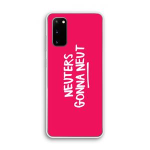 CaseCompany Neuters (roze): Samsung Galaxy S20 Transparant Hoesje