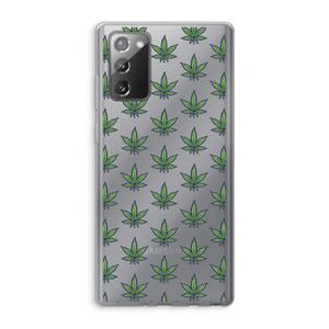 CaseCompany Weed: Samsung Galaxy Note 20 / Note 20 5G Transparant Hoesje