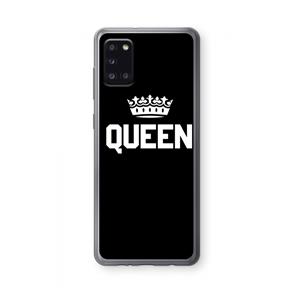CaseCompany Queen zwart: Samsung Galaxy A31 Transparant Hoesje