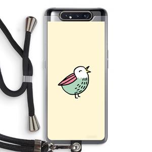 CaseCompany Birdy: Samsung Galaxy A80 Transparant Hoesje met koord
