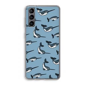 CaseCompany Narwhal: Samsung Galaxy S21 Transparant Hoesje