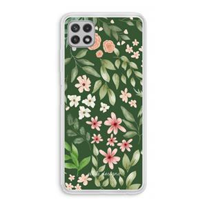 CaseCompany Botanical green sweet flower heaven: Samsung Galaxy A22 4G Transparant Hoesje