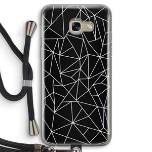 CaseCompany Geometrische lijnen wit: Samsung Galaxy A5 (2017) Transparant Hoesje met koord