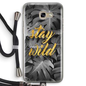 CaseCompany Stay wild: Samsung Galaxy A5 (2017) Transparant Hoesje met koord
