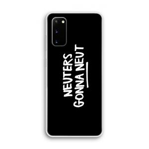 CaseCompany Neuters (zwart): Samsung Galaxy S20 Transparant Hoesje