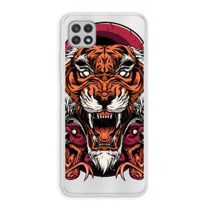 CaseCompany Tiger and Rattlesnakes: Samsung Galaxy A22 4G Transparant Hoesje