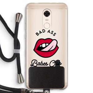CaseCompany Badass Babes Club: Xiaomi Redmi 5 Transparant Hoesje met koord