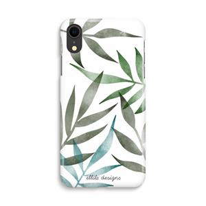 CaseCompany Tropical watercolor leaves: iPhone XR Volledig Geprint Hoesje