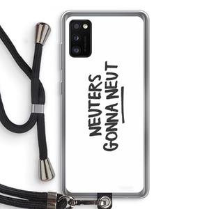 CaseCompany Neuters: Samsung Galaxy A41 Transparant Hoesje met koord