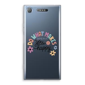 CaseCompany Happy days: Sony Xperia XZ1 Transparant Hoesje