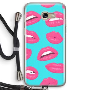 CaseCompany Bite my lip: Samsung Galaxy A5 (2017) Transparant Hoesje met koord