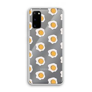 CaseCompany Bacon to my eggs #1: Samsung Galaxy S20 Transparant Hoesje