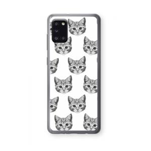 CaseCompany Kitten: Samsung Galaxy A31 Transparant Hoesje