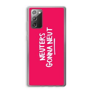 CaseCompany Neuters (roze): Samsung Galaxy Note 20 / Note 20 5G Transparant Hoesje