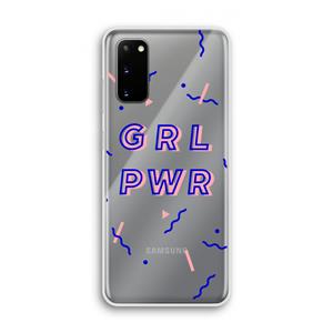 CaseCompany GRL PWR: Samsung Galaxy S20 Transparant Hoesje