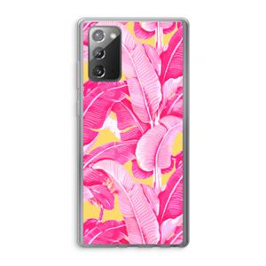 CaseCompany Pink Banana: Samsung Galaxy Note 20 / Note 20 5G Transparant Hoesje