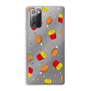 CaseCompany Chicken 'n Fries: Samsung Galaxy Note 20 / Note 20 5G Transparant Hoesje