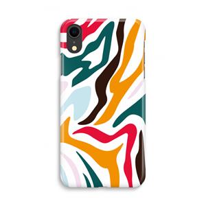 CaseCompany Colored Zebra: iPhone XR Volledig Geprint Hoesje