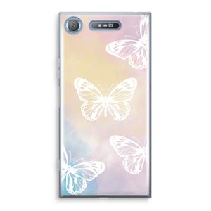 CaseCompany White butterfly: Sony Xperia XZ1 Transparant Hoesje