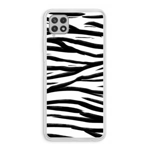 CaseCompany Zebra pattern: Samsung Galaxy A22 4G Transparant Hoesje