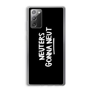 CaseCompany Neuters (zwart): Samsung Galaxy Note 20 / Note 20 5G Transparant Hoesje
