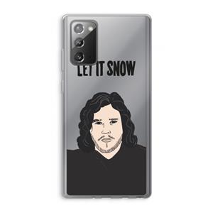 CaseCompany Let It Snow: Samsung Galaxy Note 20 / Note 20 5G Transparant Hoesje