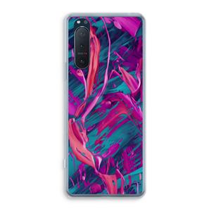 CaseCompany Pink Clouds: Sony Xperia 5 II Transparant Hoesje