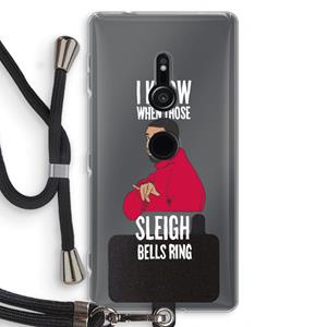 CaseCompany Sleigh Bells Ring: Sony Xperia XZ2 Transparant Hoesje met koord