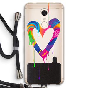CaseCompany Melts My Heart: Xiaomi Redmi 5 Transparant Hoesje met koord