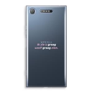 CaseCompany uzelf graag zien: Sony Xperia XZ1 Transparant Hoesje