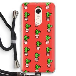 CaseCompany Mini cactus: Xiaomi Redmi 5 Transparant Hoesje met koord