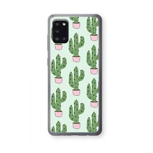 CaseCompany Cactus Lover: Samsung Galaxy A31 Transparant Hoesje