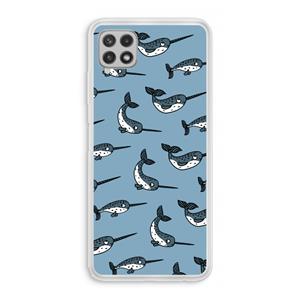 CaseCompany Narwhal: Samsung Galaxy A22 4G Transparant Hoesje