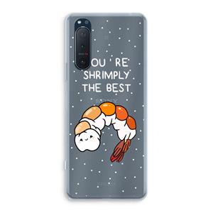 CaseCompany You're Shrimply The Best: Sony Xperia 5 II Transparant Hoesje