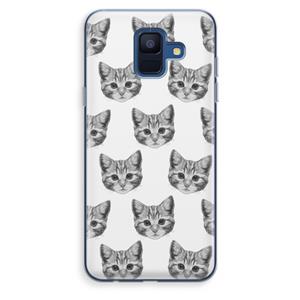 CaseCompany Kitten: Samsung Galaxy A6 (2018) Transparant Hoesje