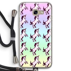 CaseCompany Musketon Unicorn: Samsung Galaxy A5 (2017) Transparant Hoesje met koord