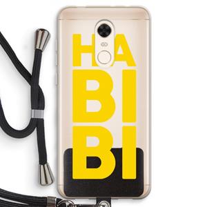 CaseCompany Habibi Blue: Xiaomi Redmi 5 Transparant Hoesje met koord