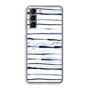 CaseCompany Ink Stripes: Samsung Galaxy S21 Transparant Hoesje