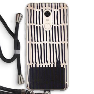 CaseCompany Moroccan stripes: Xiaomi Redmi 5 Transparant Hoesje met koord