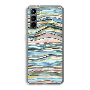 CaseCompany Watercolor Agate: Samsung Galaxy S21 Transparant Hoesje