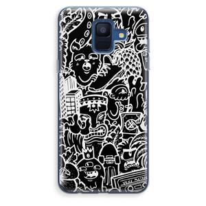 CaseCompany Vexx Black Mixtape: Samsung Galaxy A6 (2018) Transparant Hoesje