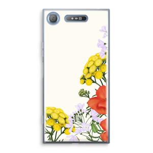 CaseCompany Wilde bloemen: Sony Xperia XZ1 Transparant Hoesje