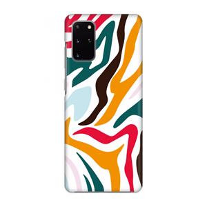 CaseCompany Colored Zebra: Volledig geprint Samsung Galaxy S20 Plus Hoesje