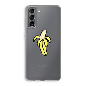 CaseCompany Banana: Samsung Galaxy S21 Transparant Hoesje